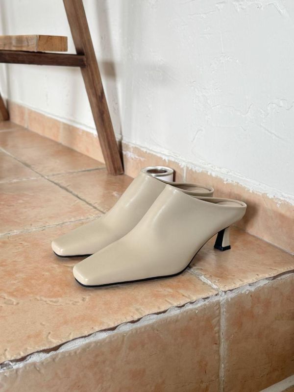 質感方頭低跟穆勒鞋 穆勒鞋 mules