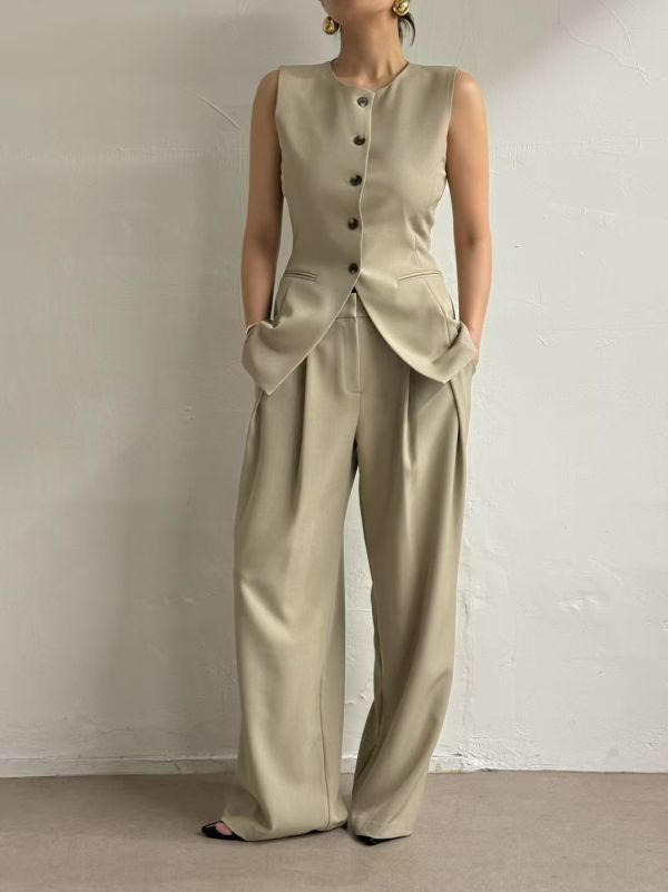 L’Arc 寬版打褶西褲 打褶西褲