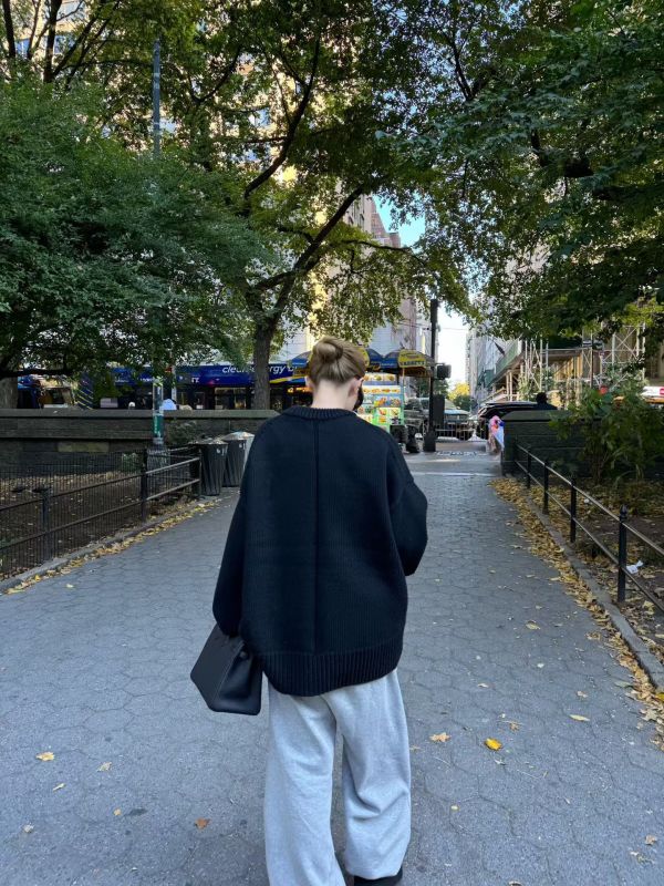 結構寬袖針織毛衣 針織毛衣