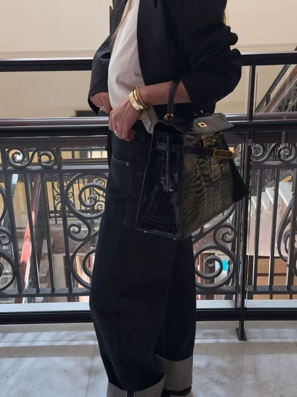 Oversized 原色繭形牛仔褲 繭形牛仔褲