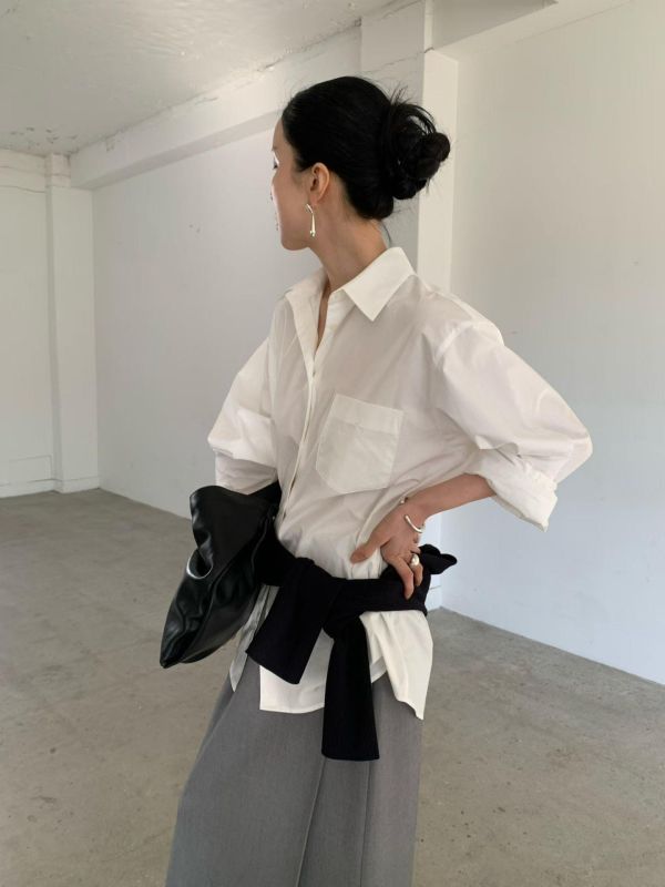 經典寬版抗皺襯衫 襯衫