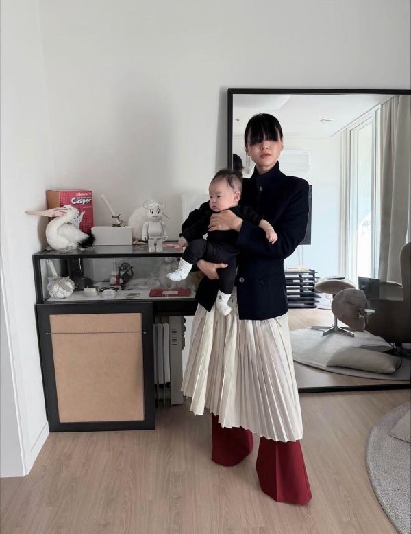 設計感壓褶裙 百褶裙