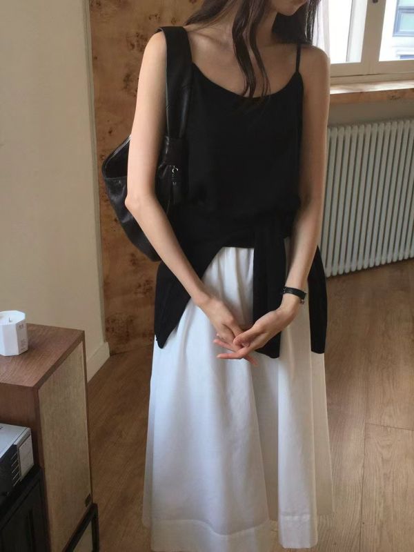 質感親膚細肩帶針織套組 細肩帶針織背心