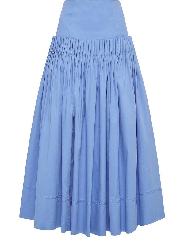 Azure細褶收腰長裙 百褶裙