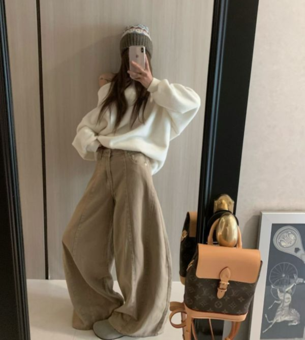 份量感繭形寬褲 繭形寬褲