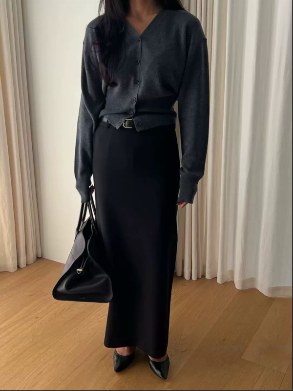 修身直筒開衩西裝裙 直筒裙 西裝裙 開衩裙