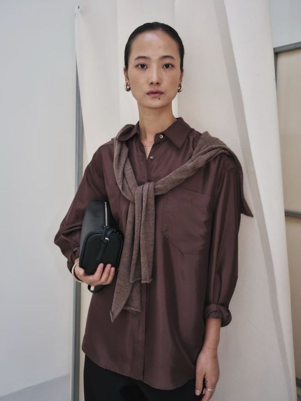 凜色金屬光澤襯衫 光澤襯衫