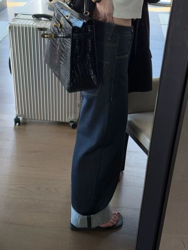 Oversized 原色繭形牛仔褲 繭形牛仔褲