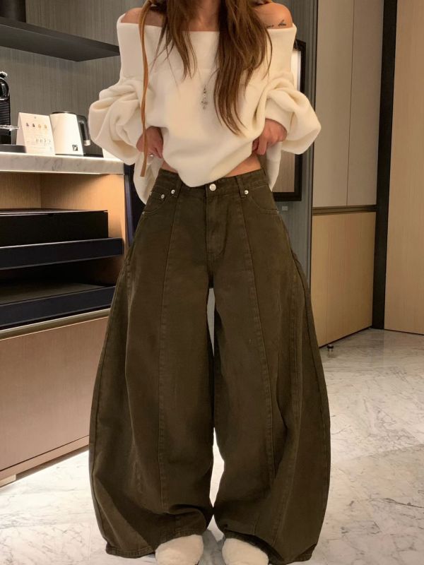 份量感繭形寬褲 繭形寬褲