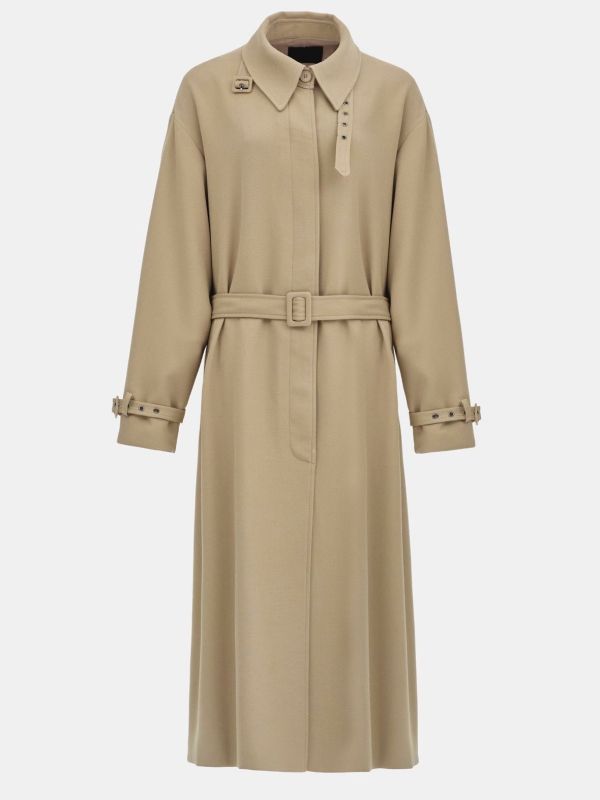 立領呢料長版大衣 長版大衣