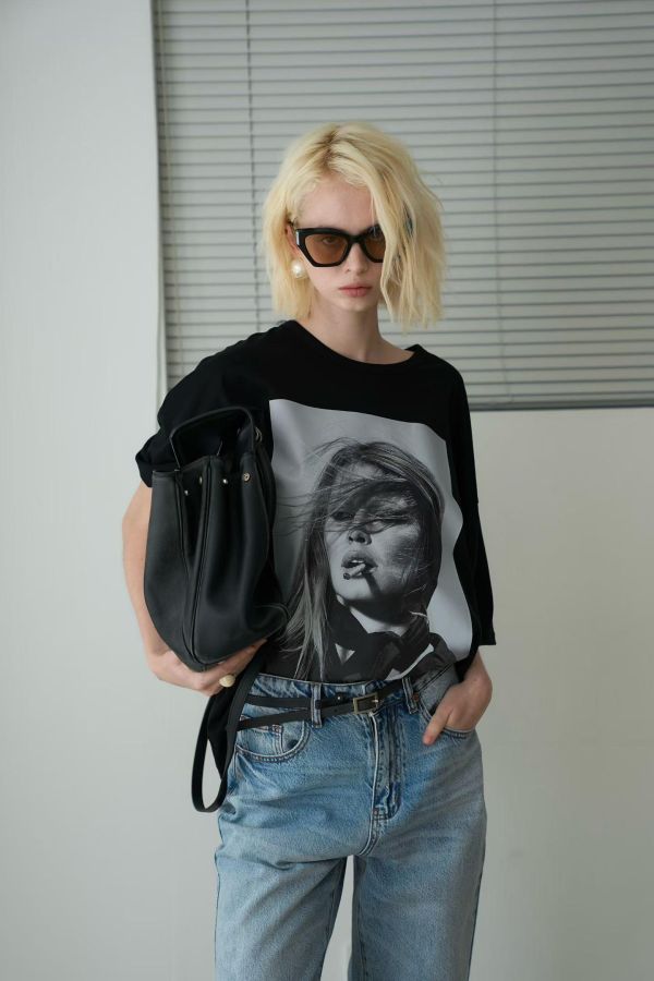 慵懶圖案Oversized Tee 圖案 Tee