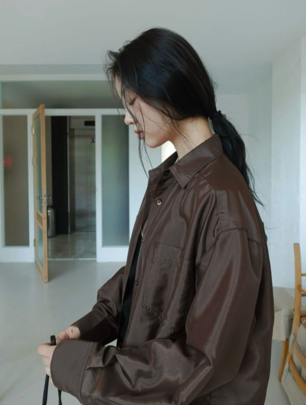 凜色金屬光澤襯衫 光澤襯衫