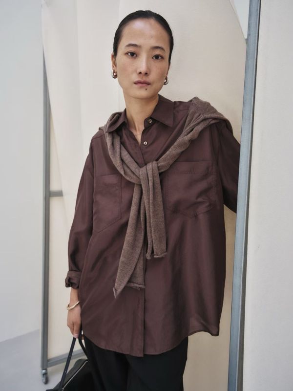 凜色金屬光澤襯衫 光澤襯衫