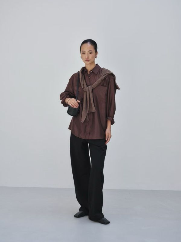 凜色金屬光澤襯衫 光澤襯衫