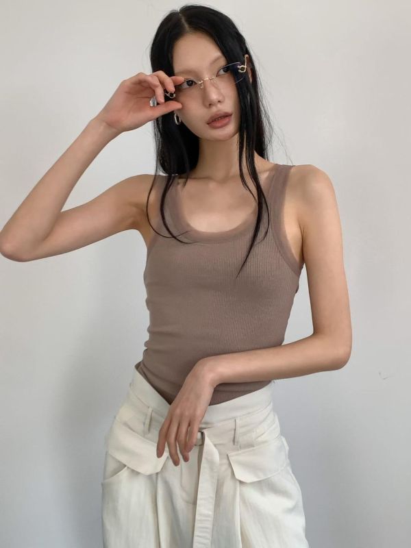 修身羅紋背心 羅紋背心