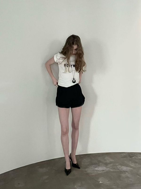 設計感字母修身短T t-shirt