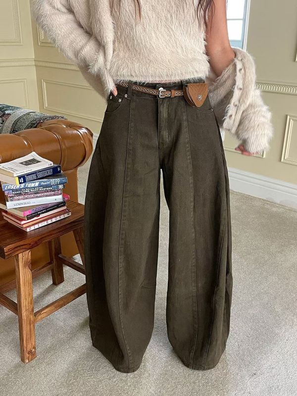 份量感繭形寬褲 繭形寬褲