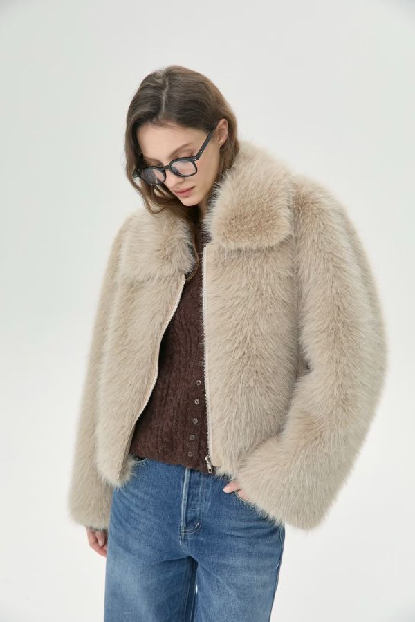 Cloud Fur蓬毛短外套 皮草外套