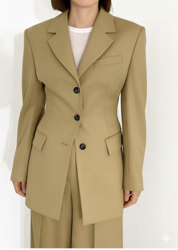 質感綁帶收腰西裝外套 收腰西裝外套