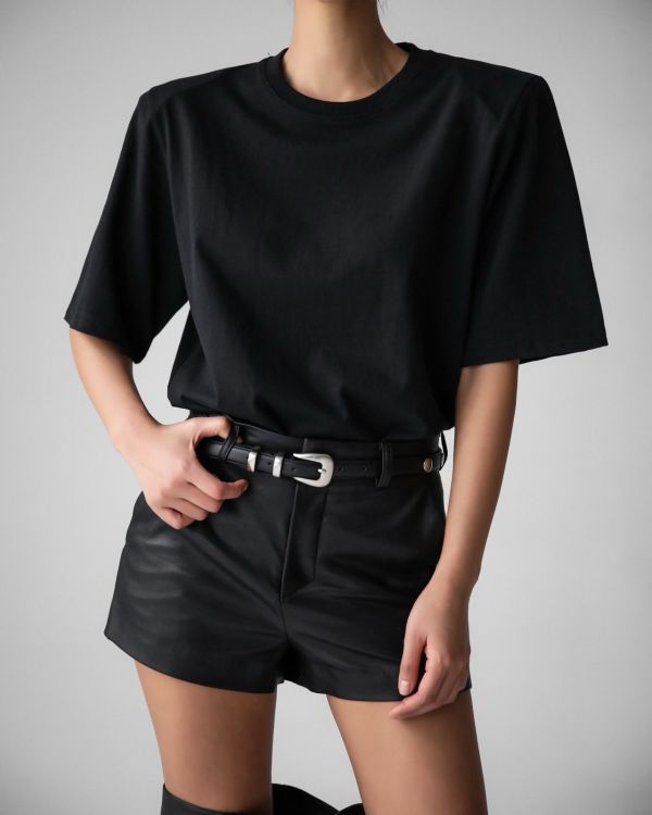 墊肩oversized Body T-shirt oversized  T-shirt