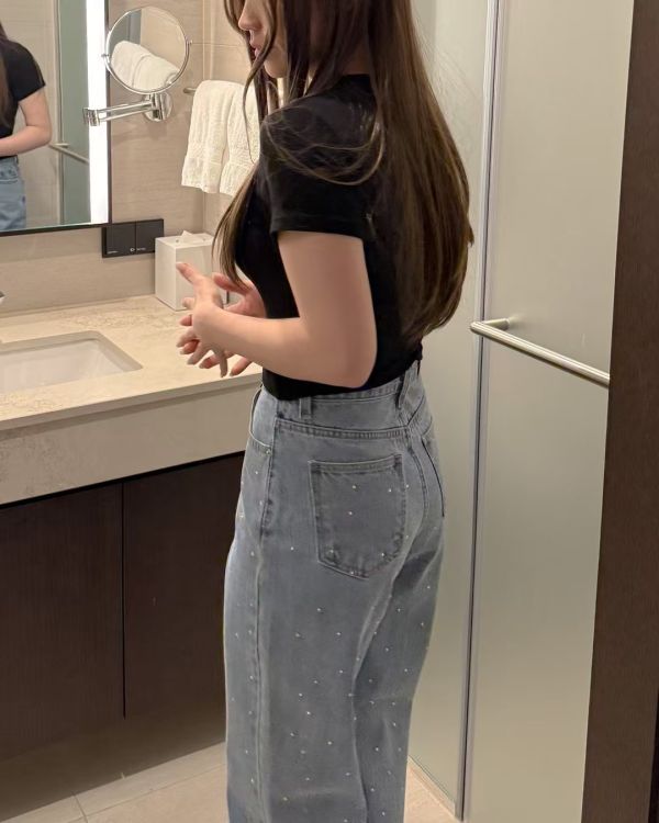 柔膚透視修身短袖上衣 