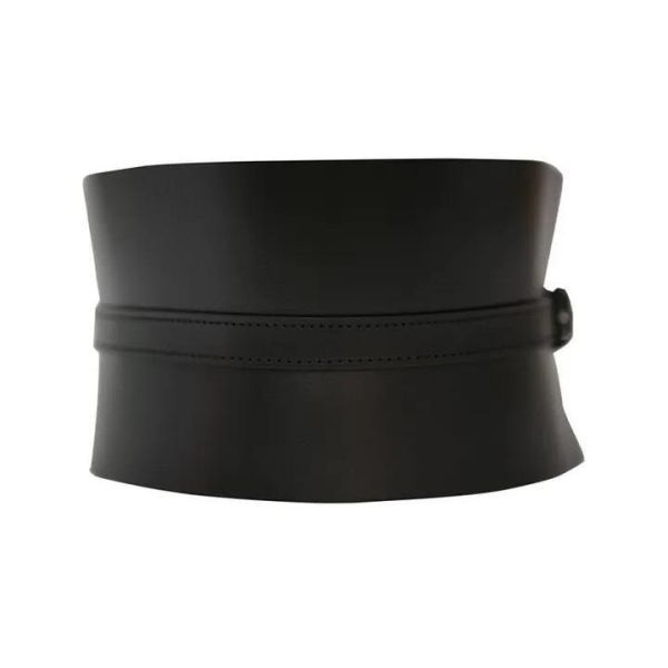 俐落剪裁寬版腰封 皮帶 腰封