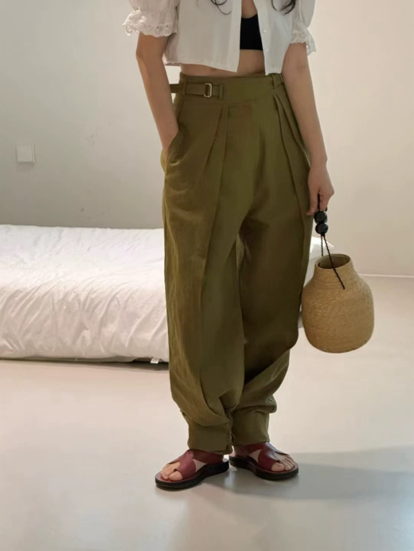 立體錐形長褲 