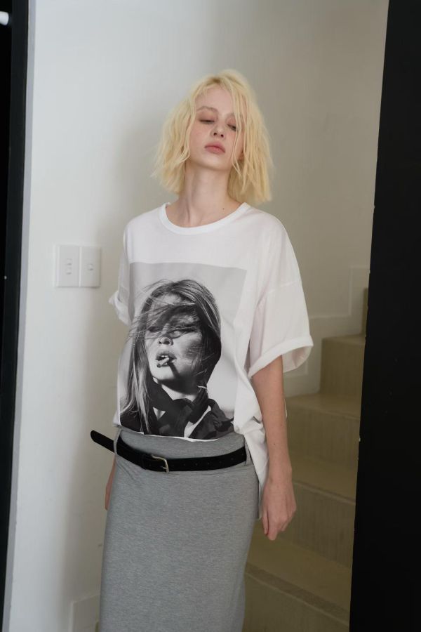 慵懶圖案Oversized Tee 圖案 Tee