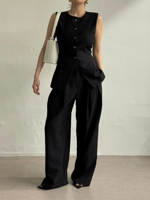 L’Arc 寬版打褶西褲 打褶西褲