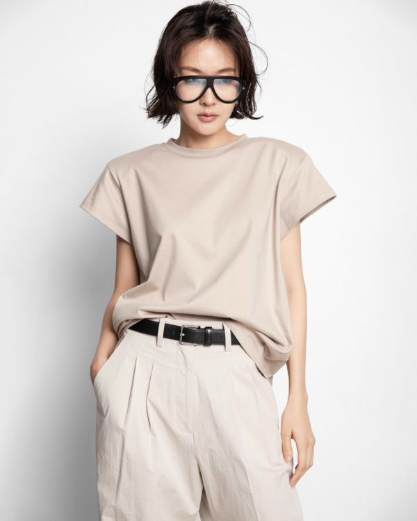 墊肩棉質T-shirt T-shirt 墊肩T-shirt 棉質