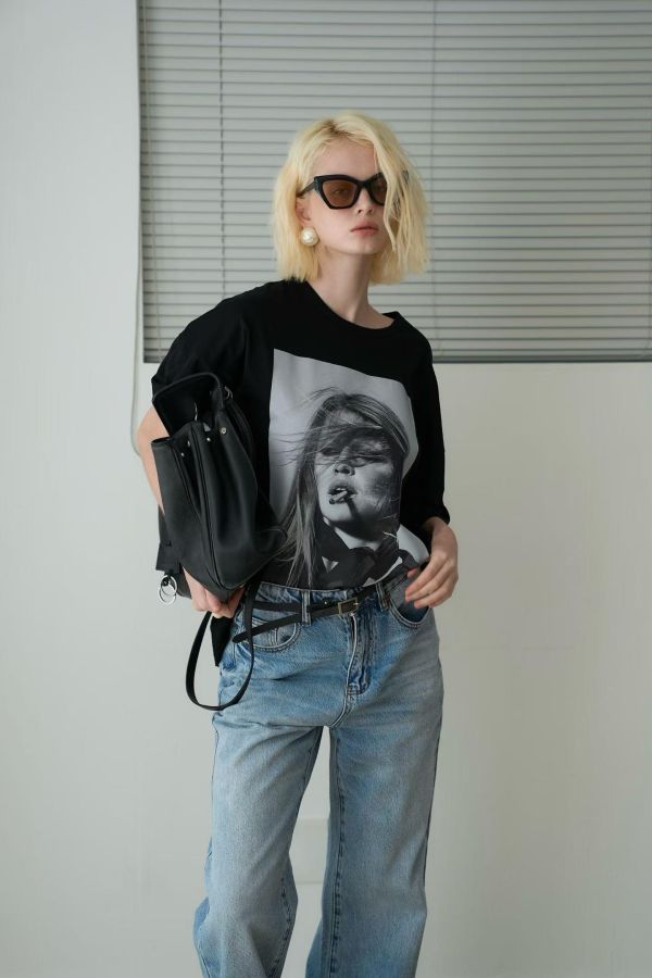 慵懶圖案Oversized Tee 圖案 Tee