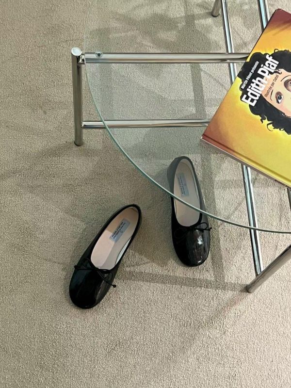 柔軟皮革縐褶芭蕾鞋 芭蕾鞋