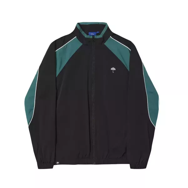 READY TRACKSUIT JACKET BLACK/GREEN/WHITE 
