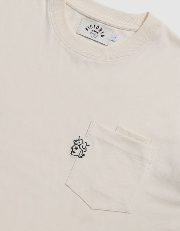 DOUBLE POCKET LOGO S/S TEE（NATURAL） 