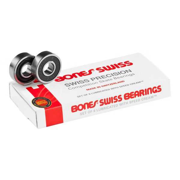 【BONES BEARINGS】BONES® SWISS SKATEBOARD BEARINGS 8 PACK 