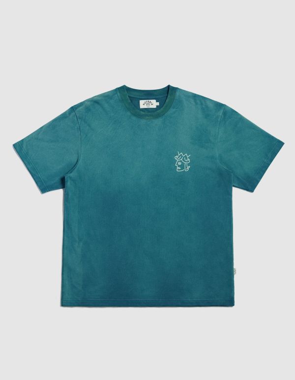 FADED WASH QUEENHEAD LOGO TEE 