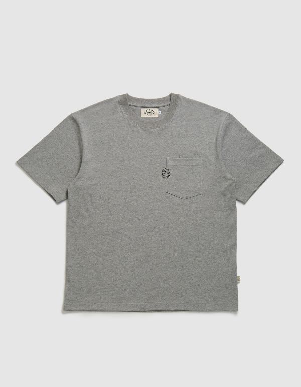 DOUBLE POCKET LOGO S/S TEE（HEATHER GREY） 