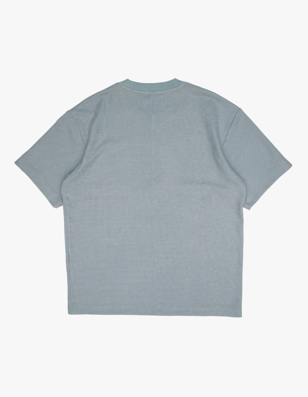 WAFFLE S/S TEE（DUSTY BLUE） 