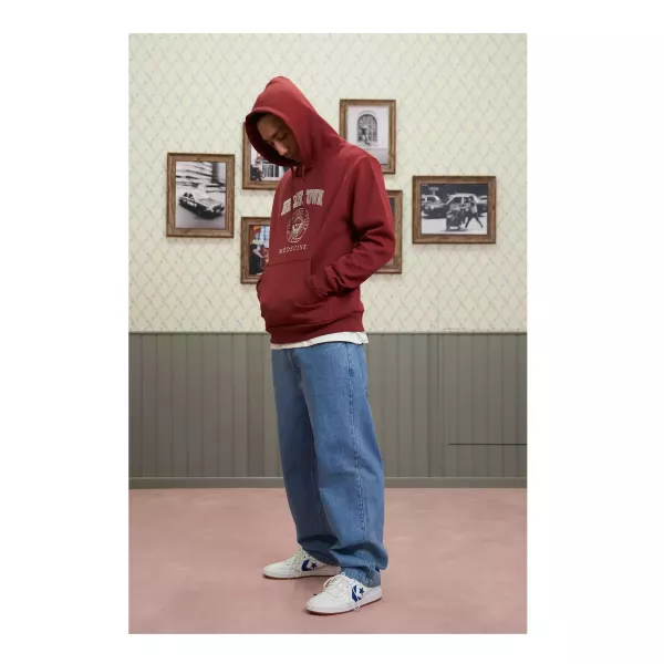 HELASTOWN HOODIE BURGUNDY 