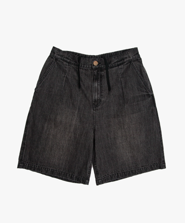 DENIM SHORTS（WASHED BLACK） 