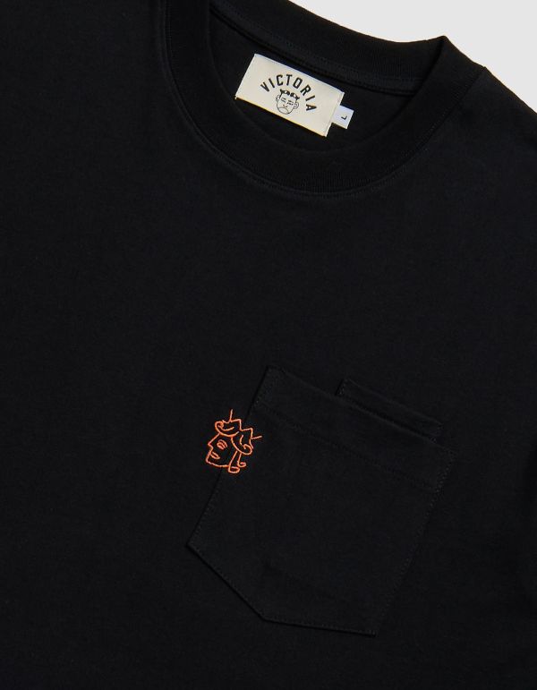 DOUBLE POCKET LOGO S/S TEE（BLACK） 