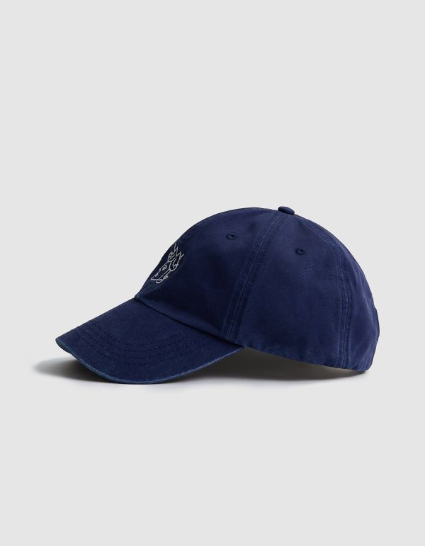 QUEENHEAD LOGO CAP（WASHED NAVY） 