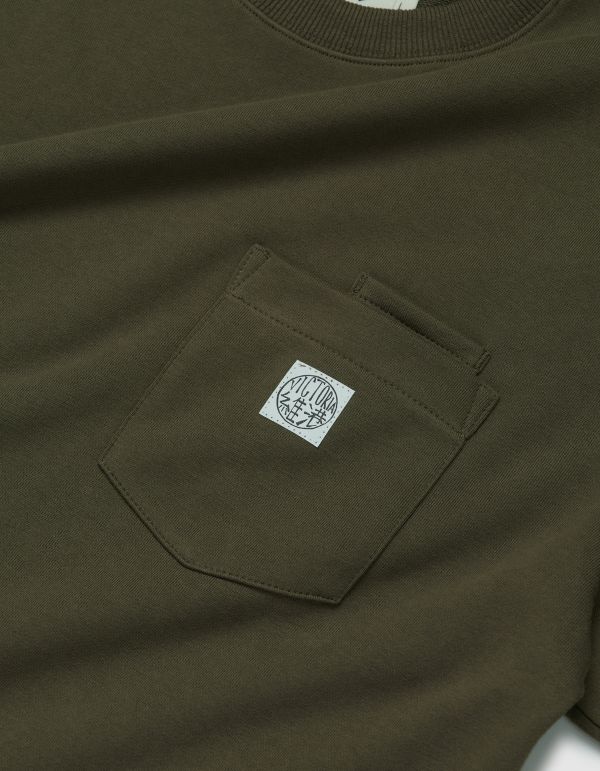 WAFFLE SLEEVE DOUBLE POCKET TEE 