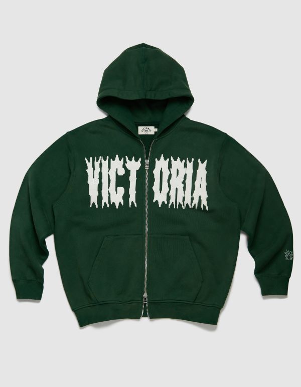 SPIKEY SCRIPT ZIP HOOD 