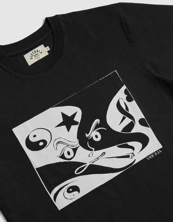 TIGER WONG S/S TEE（WASHED BLACK） 