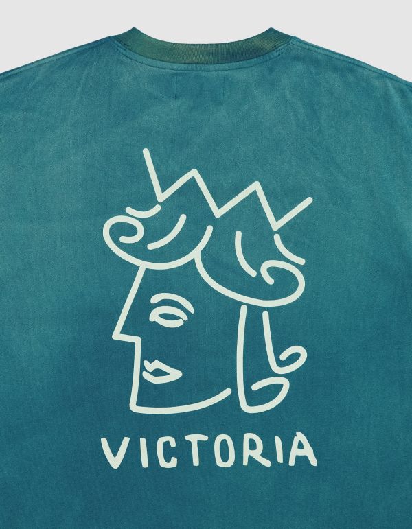 FADED WASH QUEENHEAD LOGO TEE 