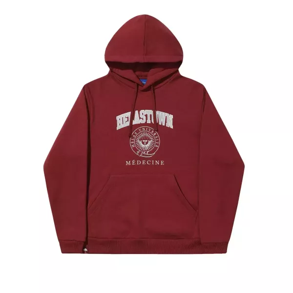 HELASTOWN HOODIE BURGUNDY 