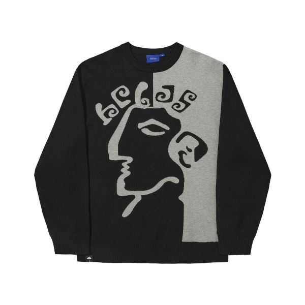 DIEU GREC CREWNECK KNIT BLACK/GREY 