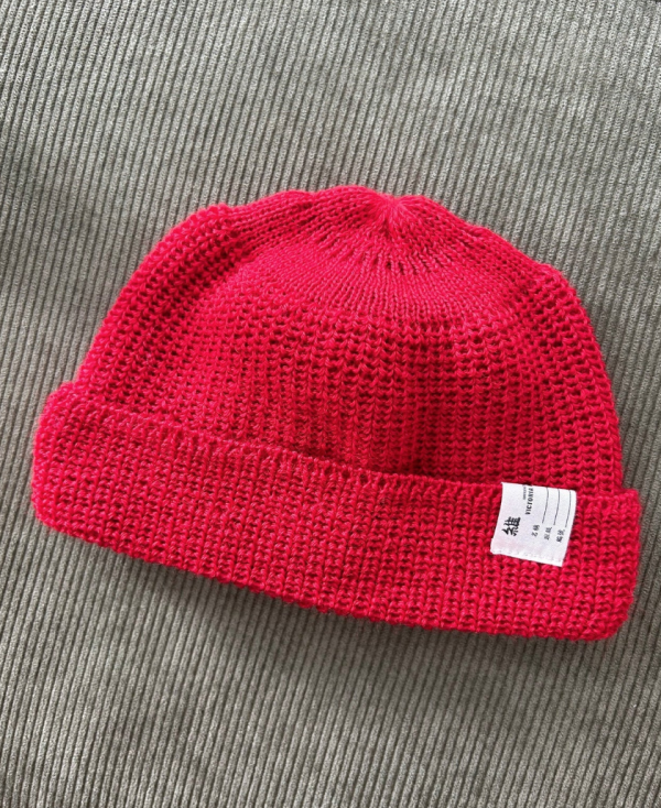 LABEL WATCH CAP（RED） 