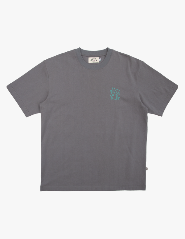 QUEENHEAD LOGO S/S TEE（ASH / MINT） 